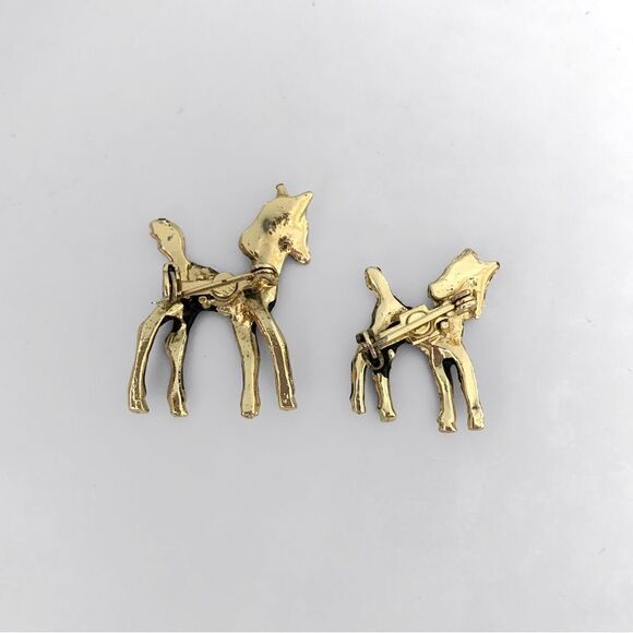 Vintage Horse & Pony Enamel Pin Brooch Set - Picture 4 of 6